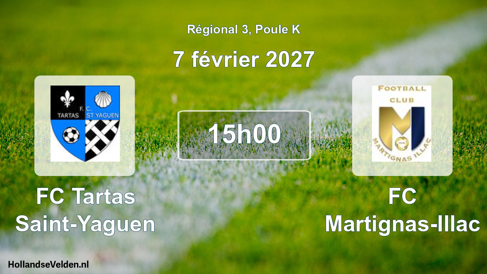 Scheduled Match: FC Tartas Saint-Yaguen - FC Martignas-Illac (7 February 2027)