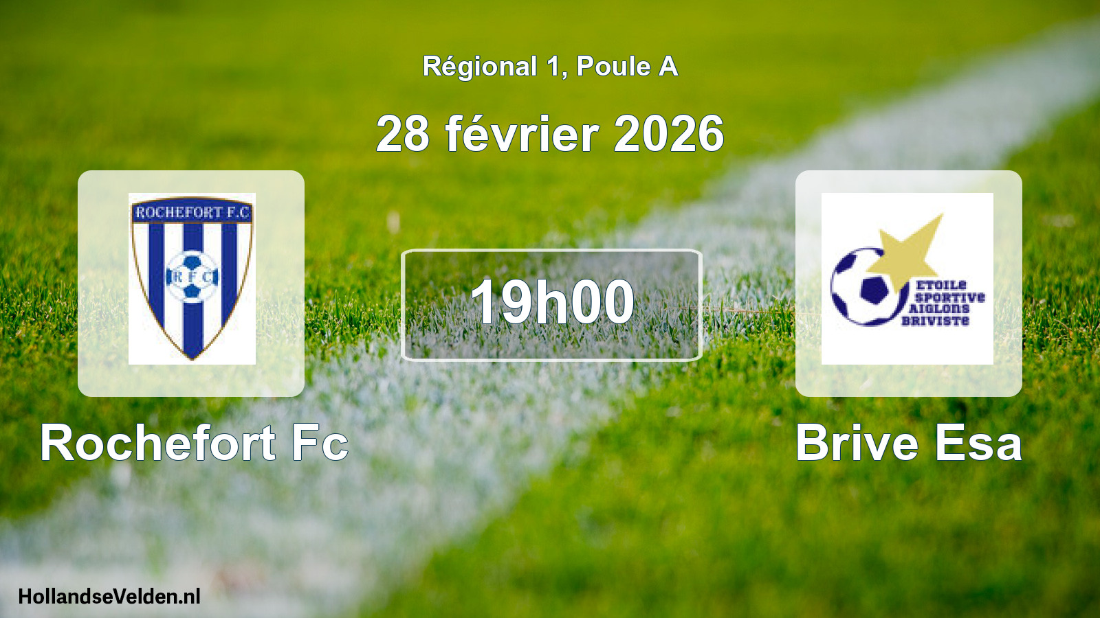 Geplande wedstrijd: Rochefort Fc - Brive Esa (28 februari 2026)