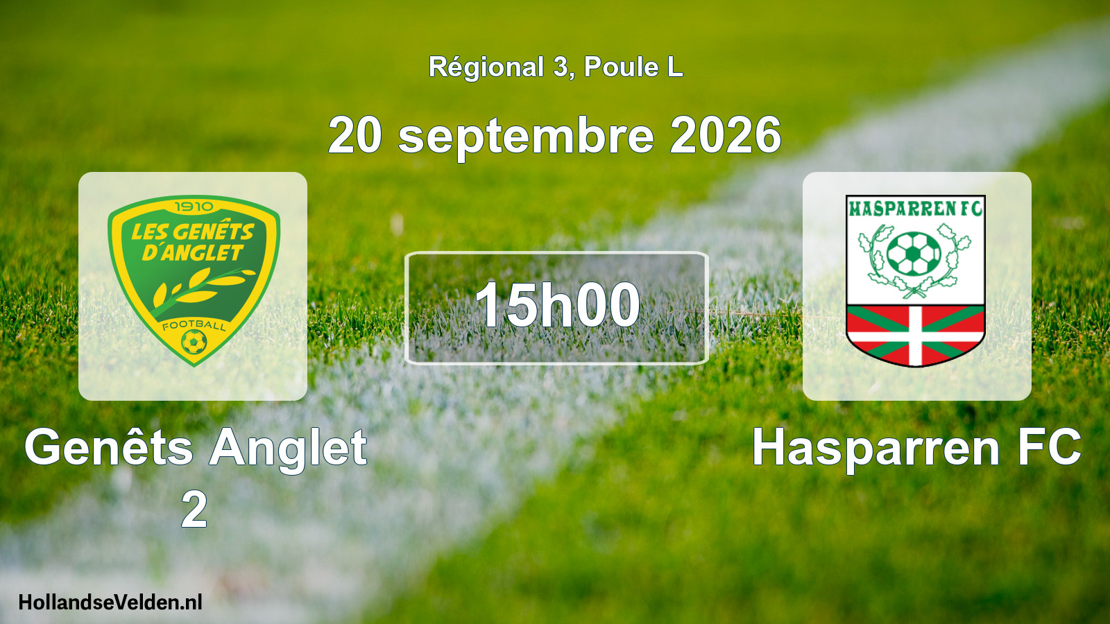 Scheduled Match: Genêts Anglet 2 - Hasparren FC (20 September 2026)