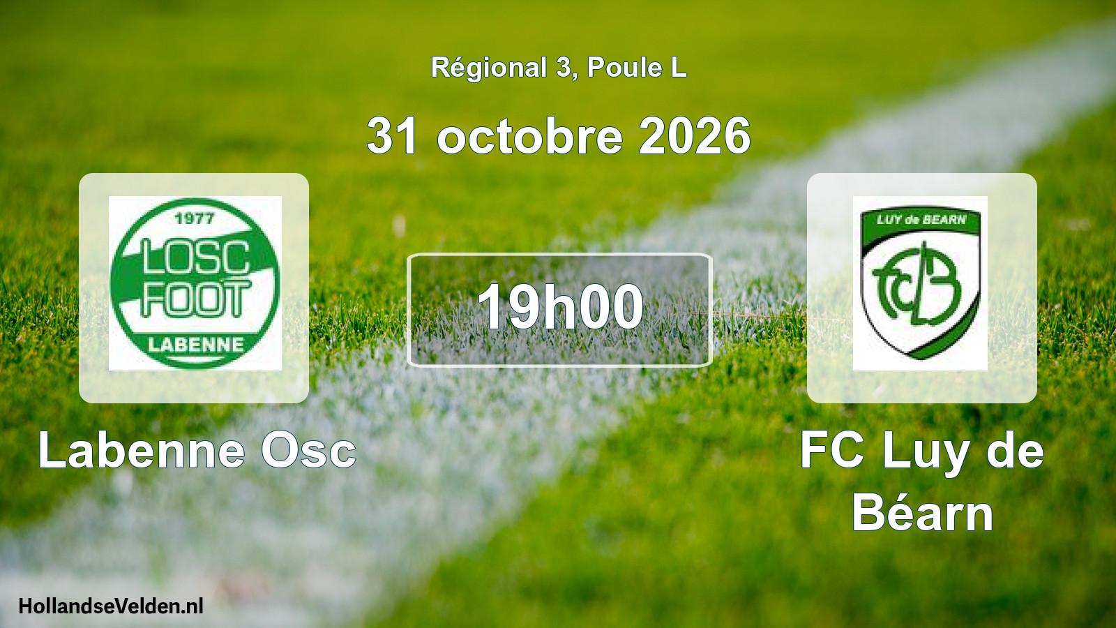 Scheduled Match: Labenne Osc - FC Luy de Béarn (31 October 2026)