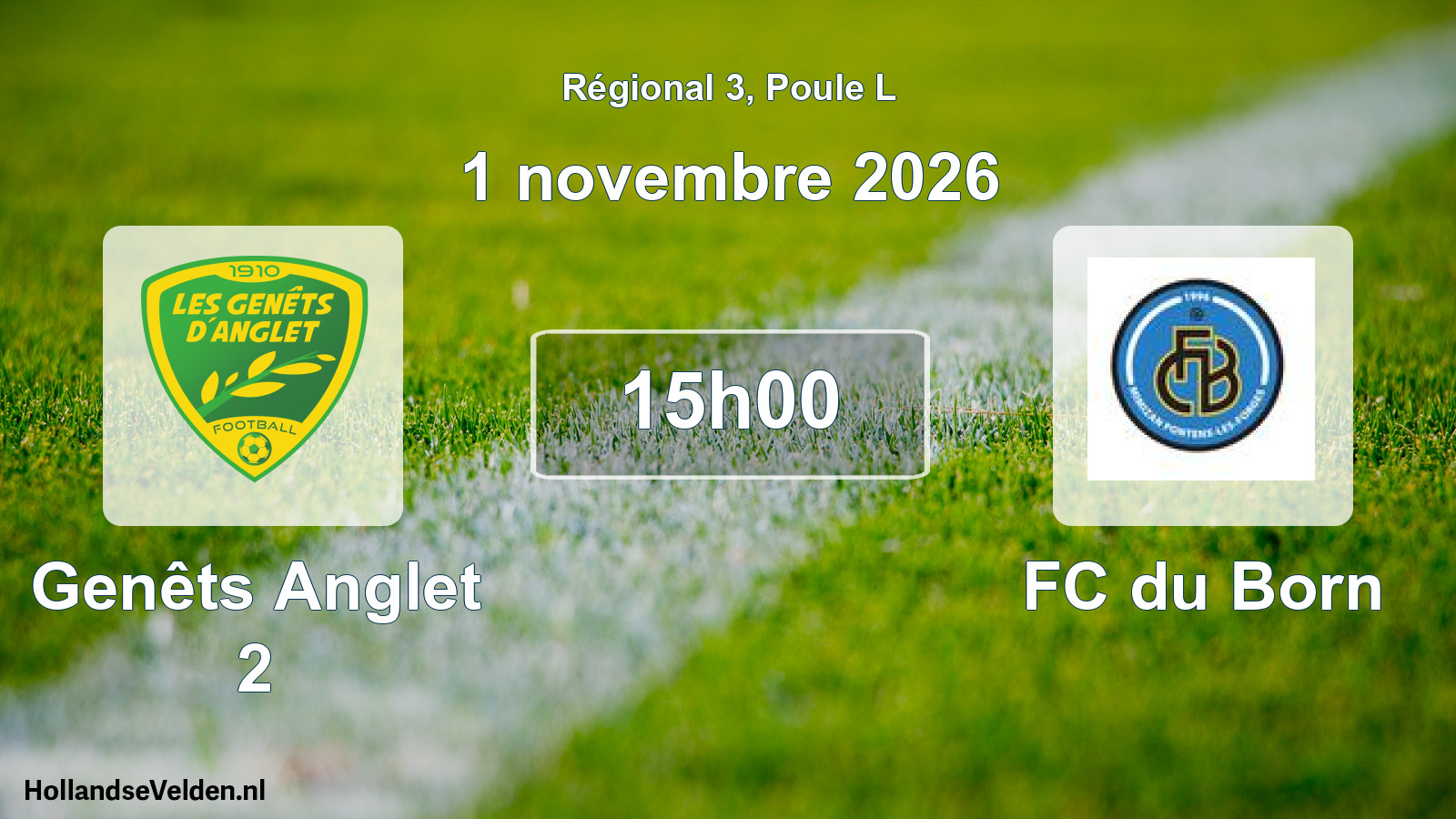 Scheduled Match: Genêts Anglet 2 - FC du Born (1 November 2026)