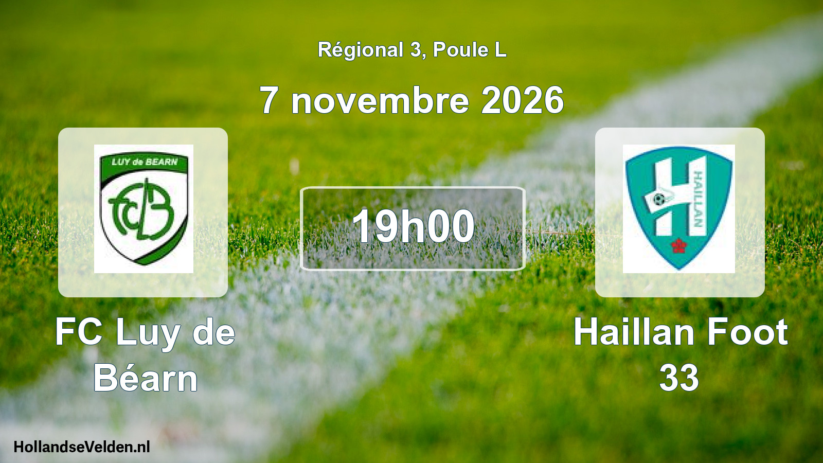 Match programmé: FC Luy de Béarn - Haillan Foot 33 (7 novembre 2026)