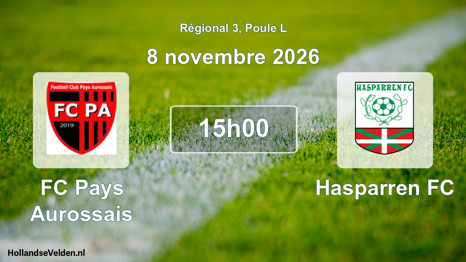 Scheduled Match: FC Pays Aurossais - Hasparren FC (8 November 2026)
