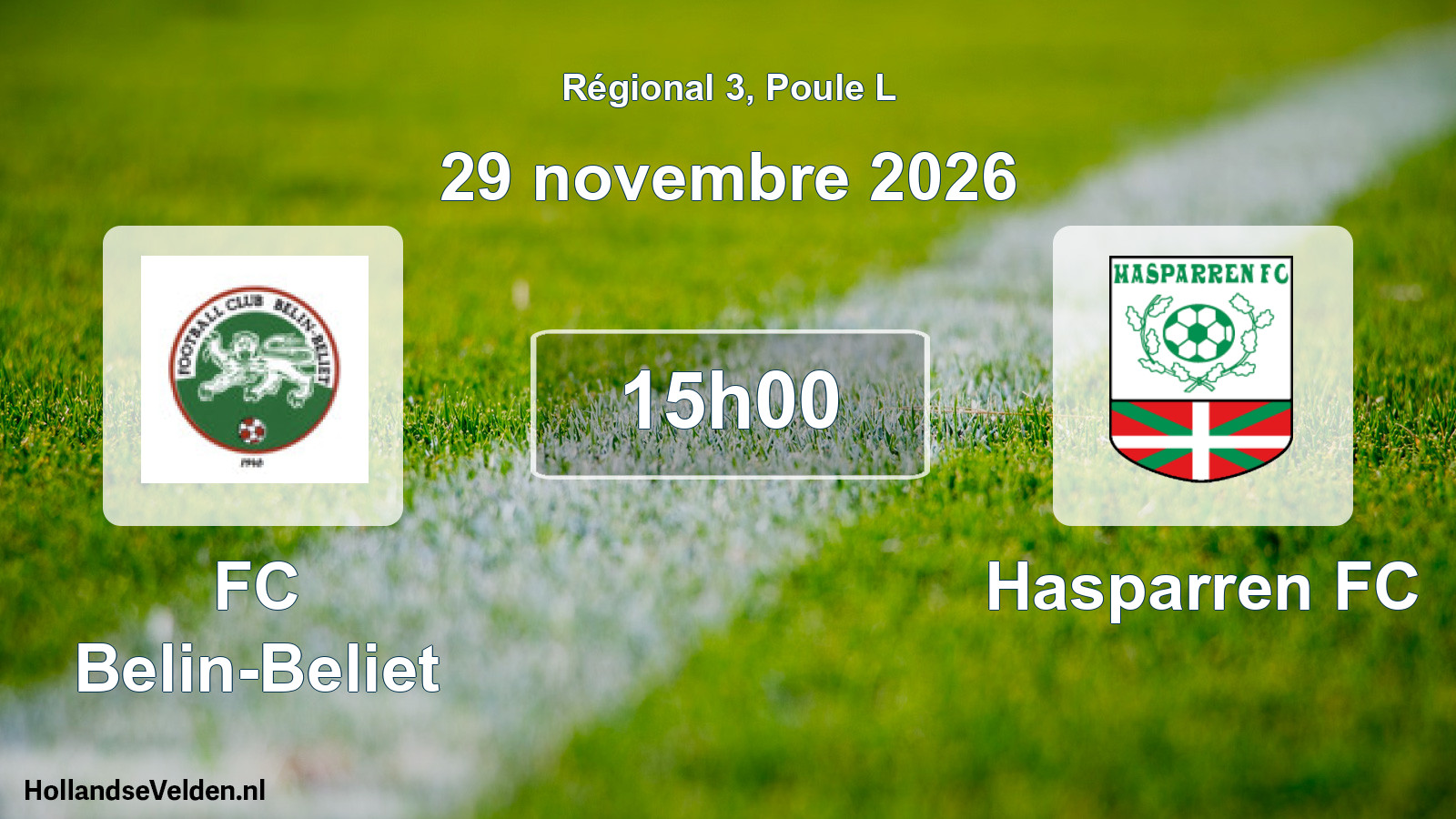 Scheduled Match: FC Belin-Beliet - Hasparren FC (29 November 2026)