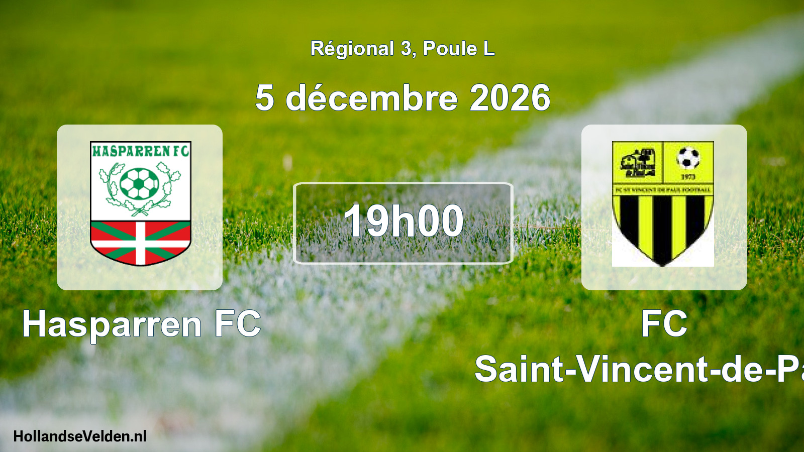 Scheduled Match: Hasparren FC - FC Saint-Vincent-de-Paul (5 December 2026)
