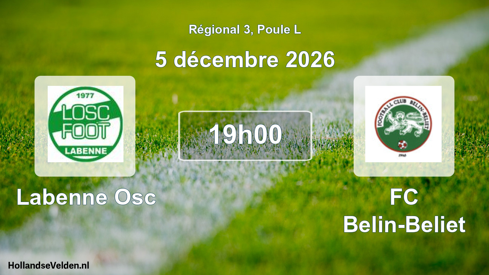 Scheduled Match: Labenne Osc - FC Belin-Beliet (5 December 2026)