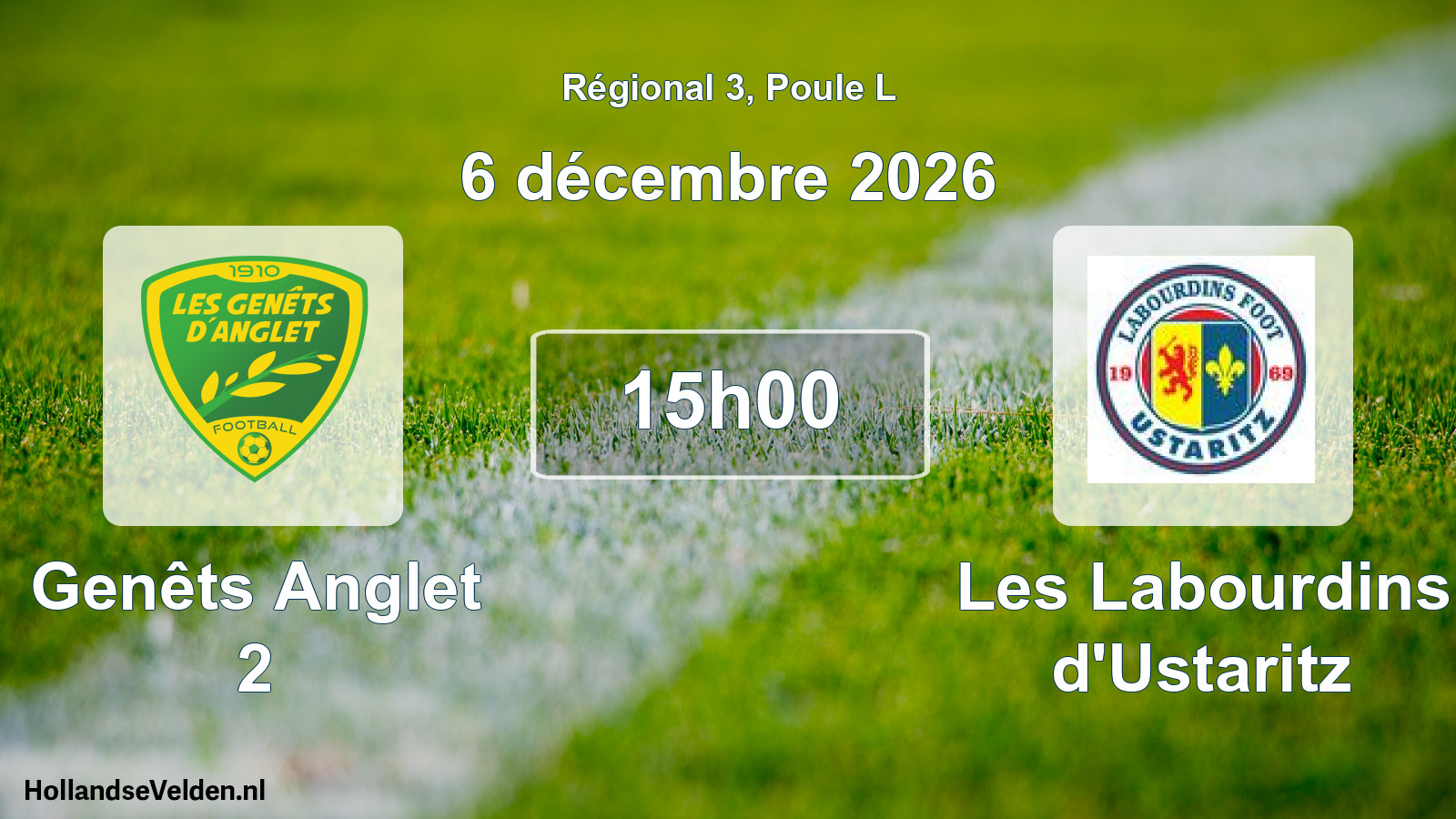 Scheduled Match: Genêts Anglet 2 - Les Labourdins d'Ustaritz (6 December 2026)