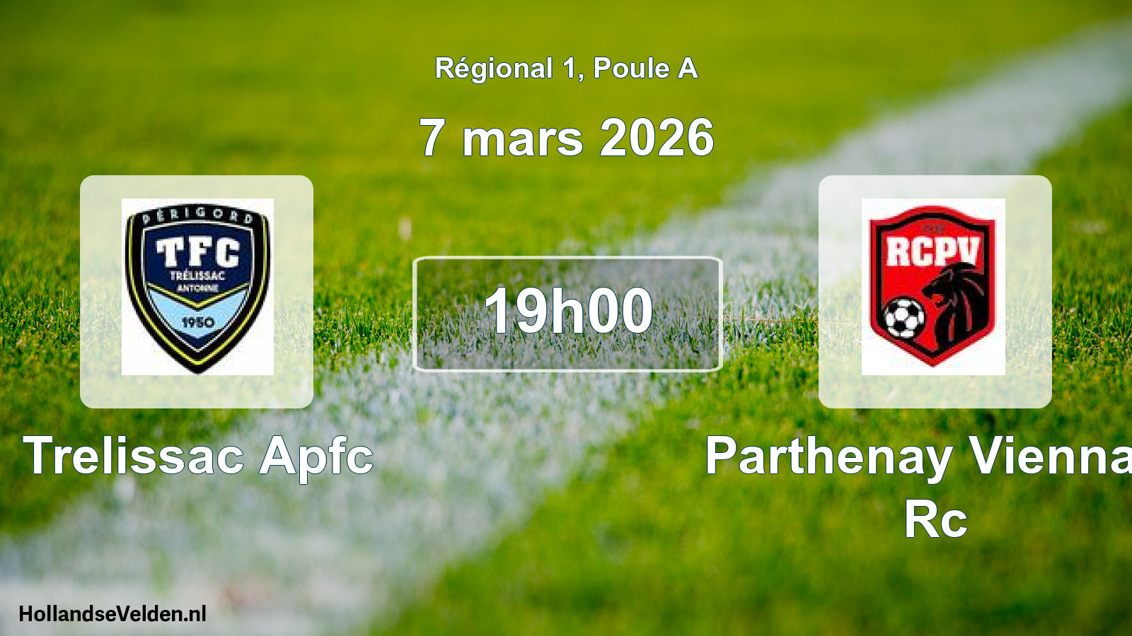 Geplande wedstrijd: Trelissac Apfc - Parthenay Viennay Rc (7 mars 2026)