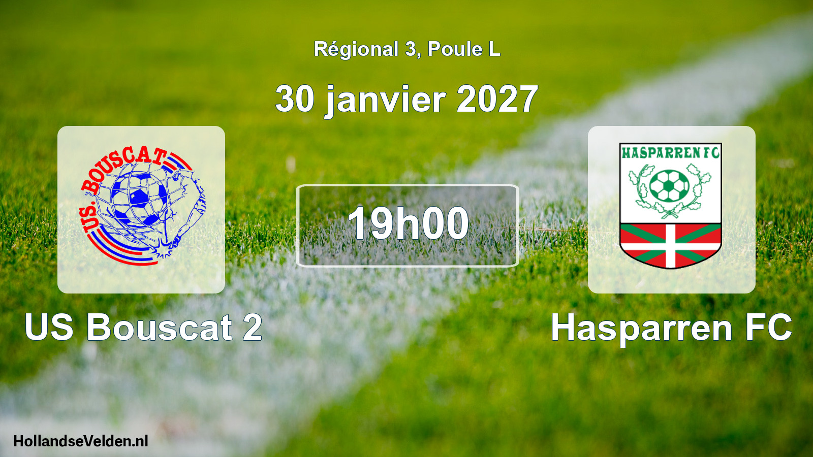 Match programmé: US Bouscat 2 - Hasparren FC (30 janvier 2027)
