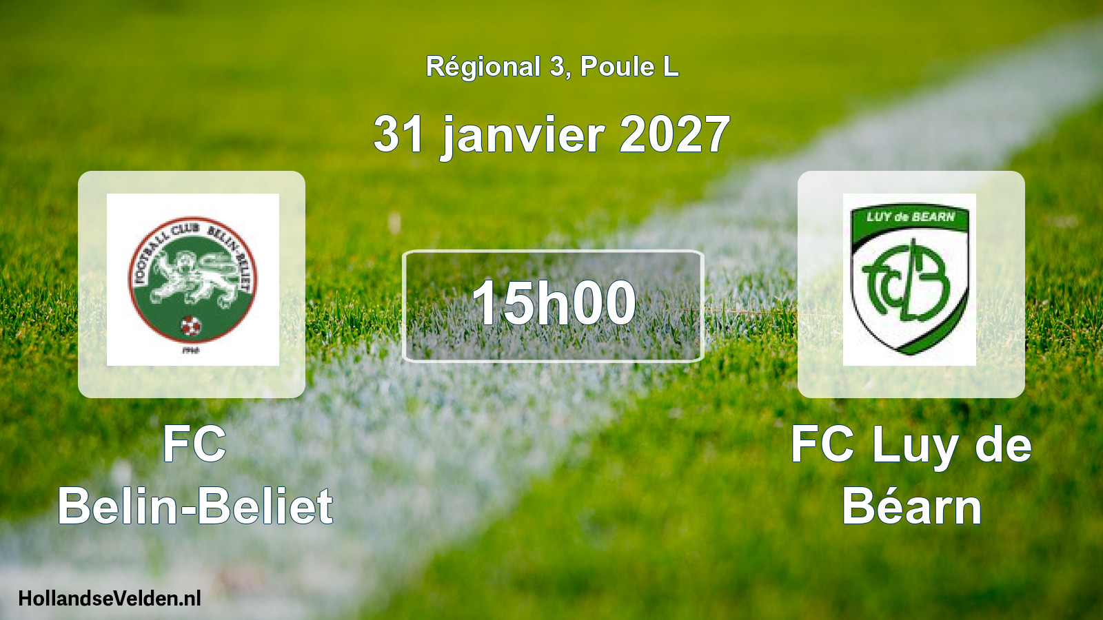 Scheduled Match: FC Belin-Beliet - FC Luy de Béarn (31 January 2027)