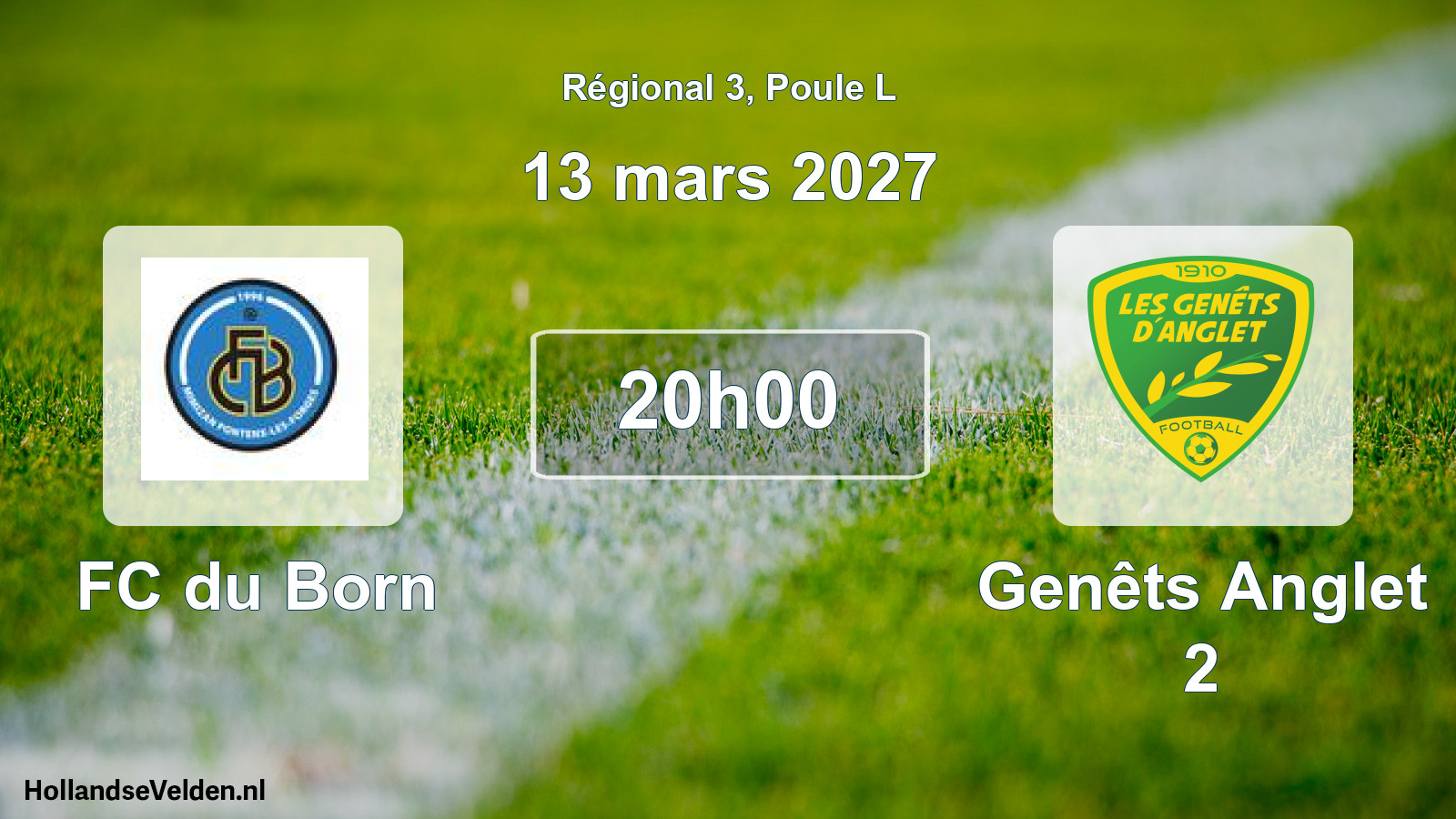Match programmé: FC du Born - Genêts Anglet 2 (13 mars 2027)