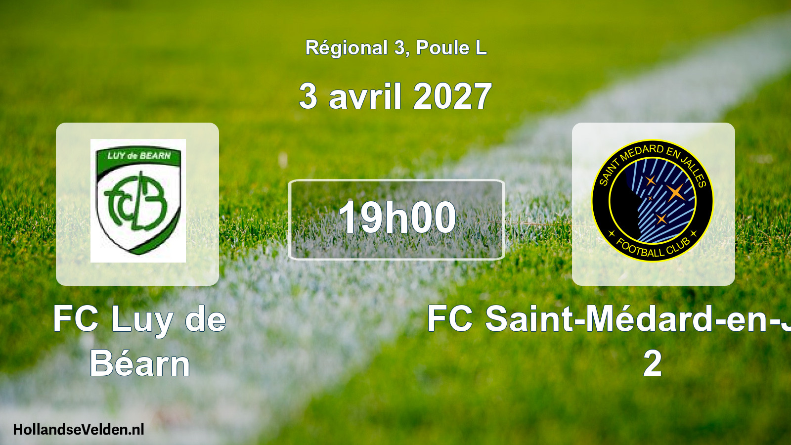 Scheduled Match: FC Luy de Béarn - FC Saint-Médard-en-Jalles 2 (3 April 2027)