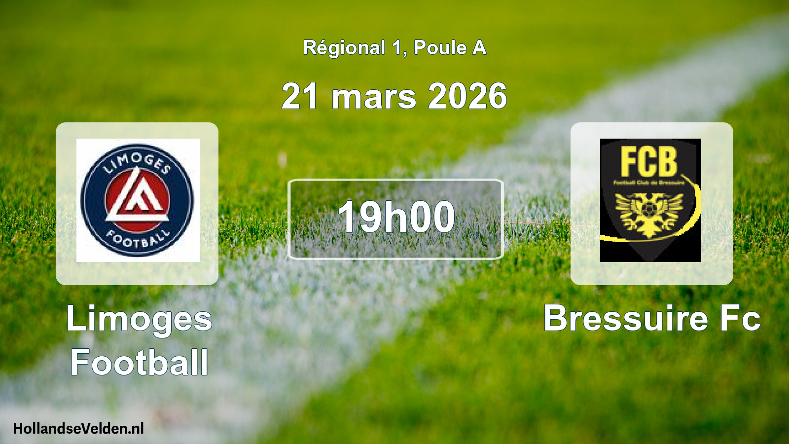 Geplande wedstrijd: Limoges Football - Bressuire Fc (21 maart 2026)