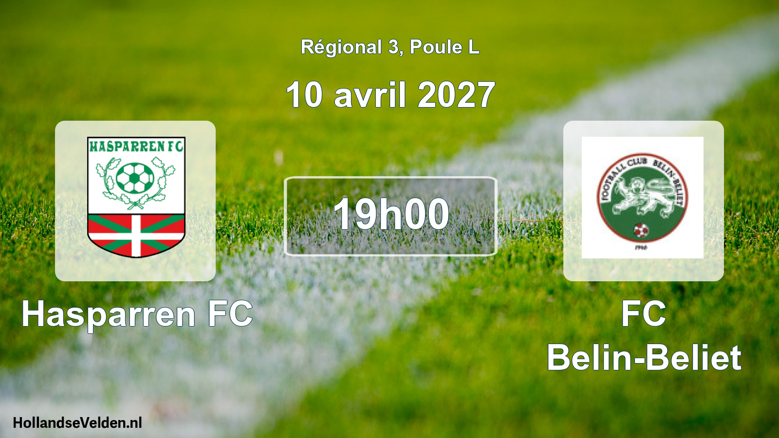 Match programmé: Hasparren FC - FC Belin-Beliet (10 avril 2027)
