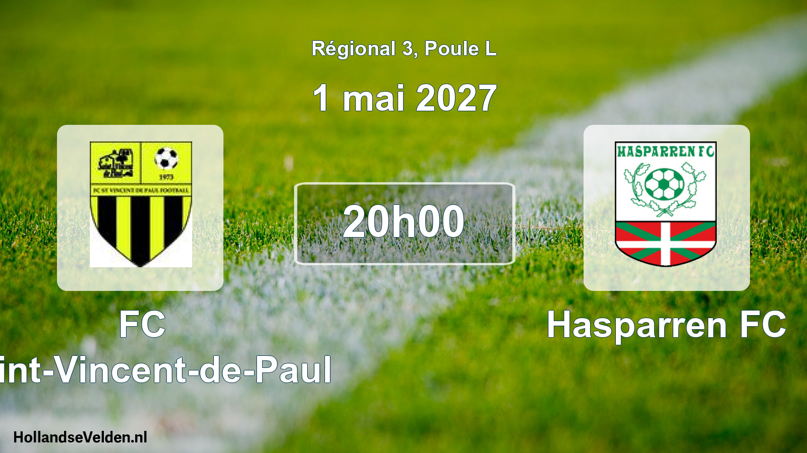 Geplande wedstrijd: FC Saint-Vincent-de-Paul - Hasparren FC (1 mei 2027)