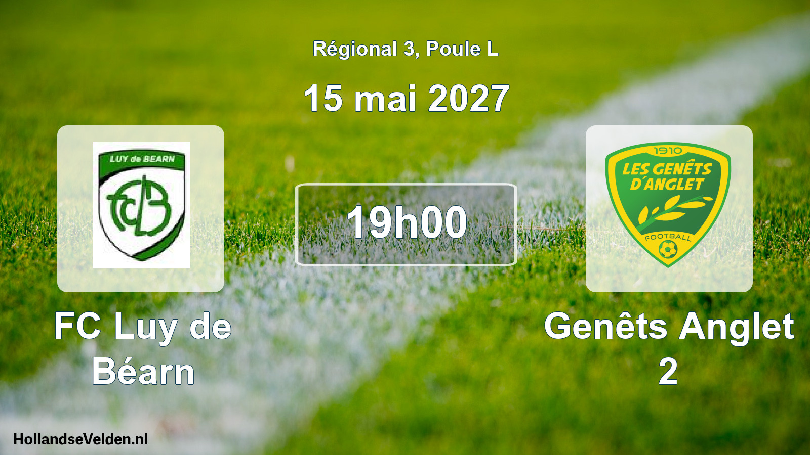 Match programmé: FC Luy de Béarn - Genêts Anglet 2 (15 mai 2027)