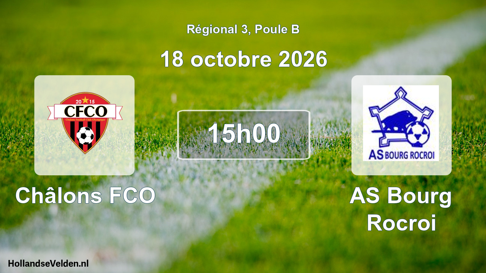 Scheduled Match: Châlons FCO - AS Bourg Rocroi (18 October 2026)