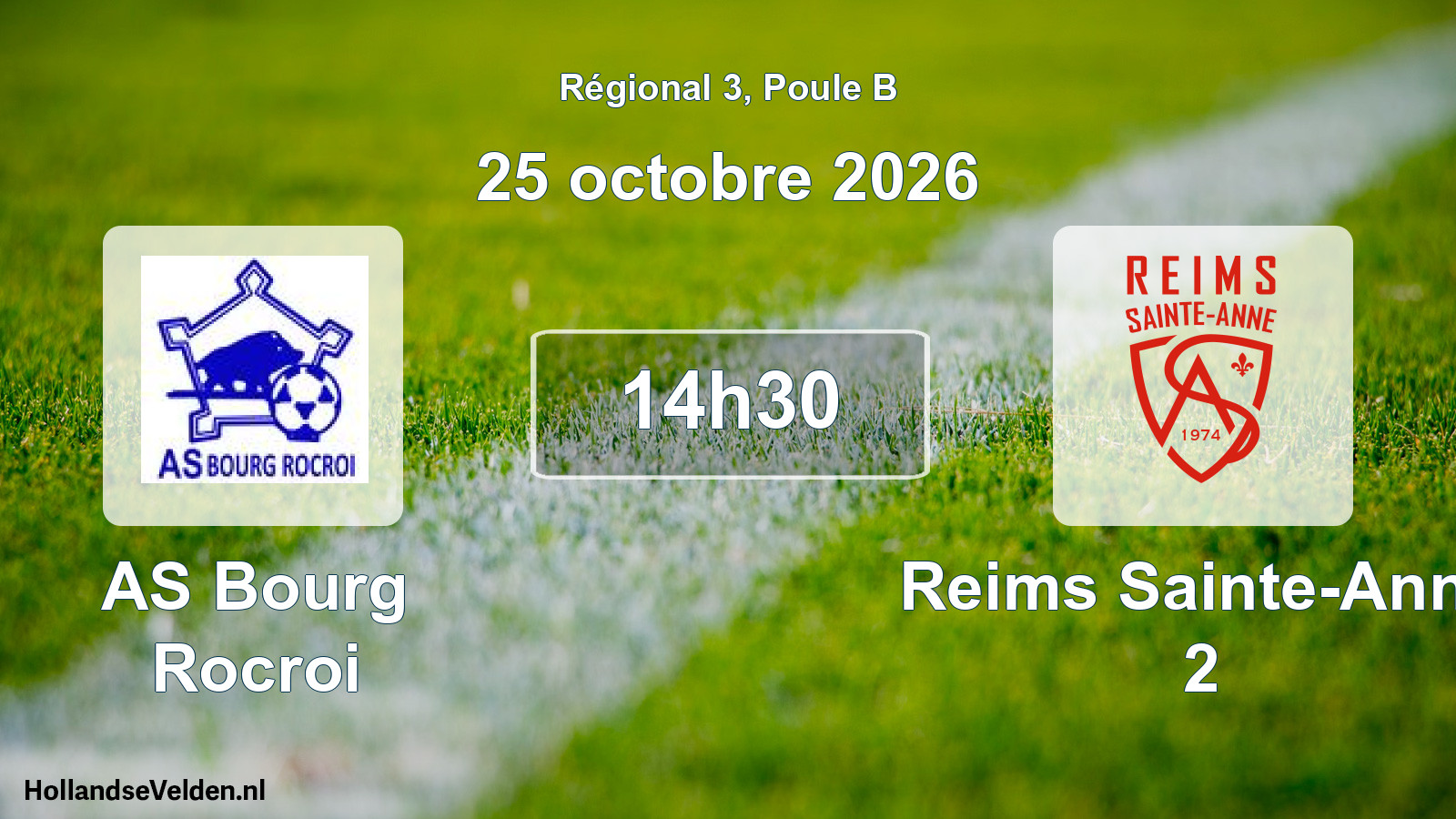 Scheduled Match: AS Bourg Rocroi - Reims Sainte-Anne 2 (25 October 2026)