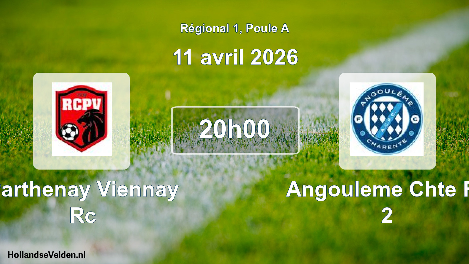 Scheduled Match: Parthenay Viennay Rc - Angouleme Chte Fc 2 (11 April 2026)