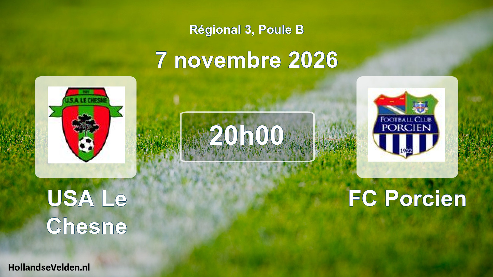 Scheduled Match: USA Le Chesne - FC Porcien (7 November 2026)
