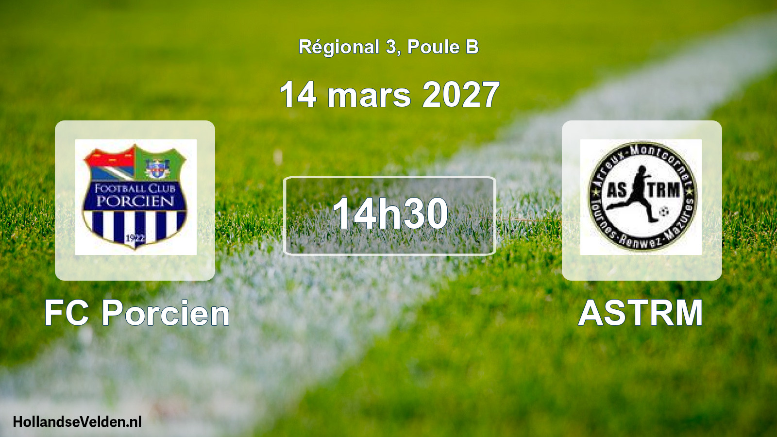 Scheduled Match: FC Porcien - ASTRM (14 March 2027)