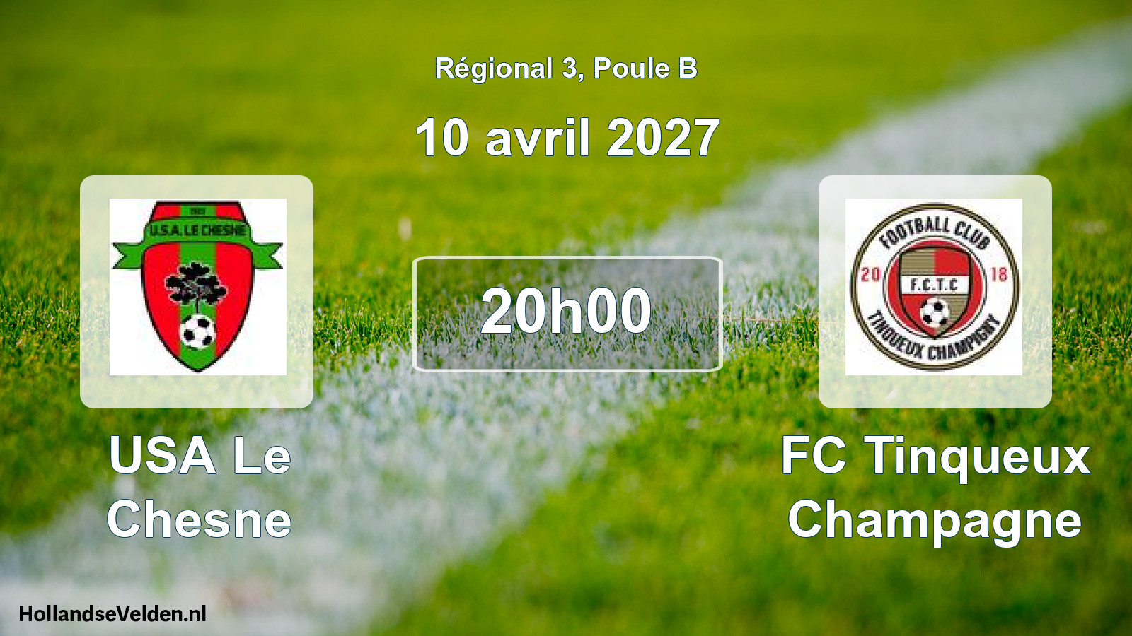 Scheduled Match: USA Le Chesne - FC Tinqueux Champagne (10 April 2027)