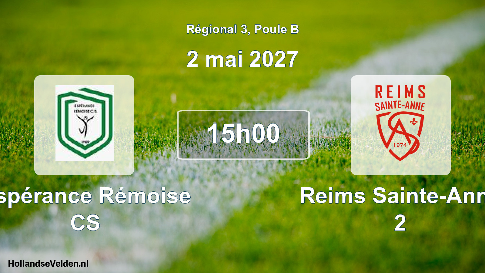 Scheduled Match: Espérance Rémoise CS - Reims Sainte-Anne 2 (2 May 2027)