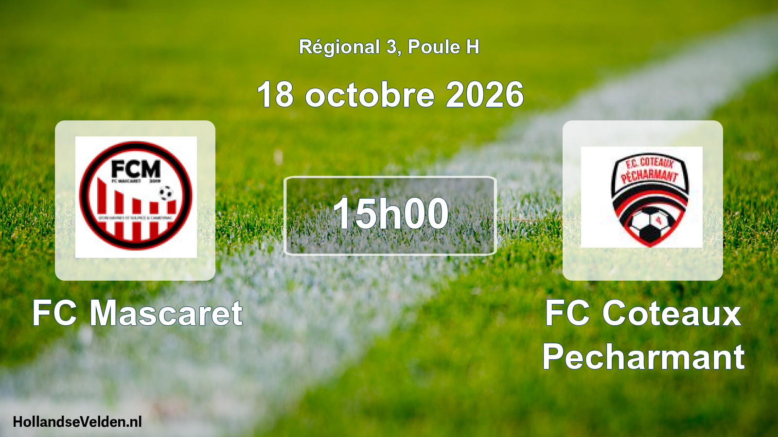 Scheduled Match: FC Mascaret - FC Coteaux Pecharmant (18 October 2026)