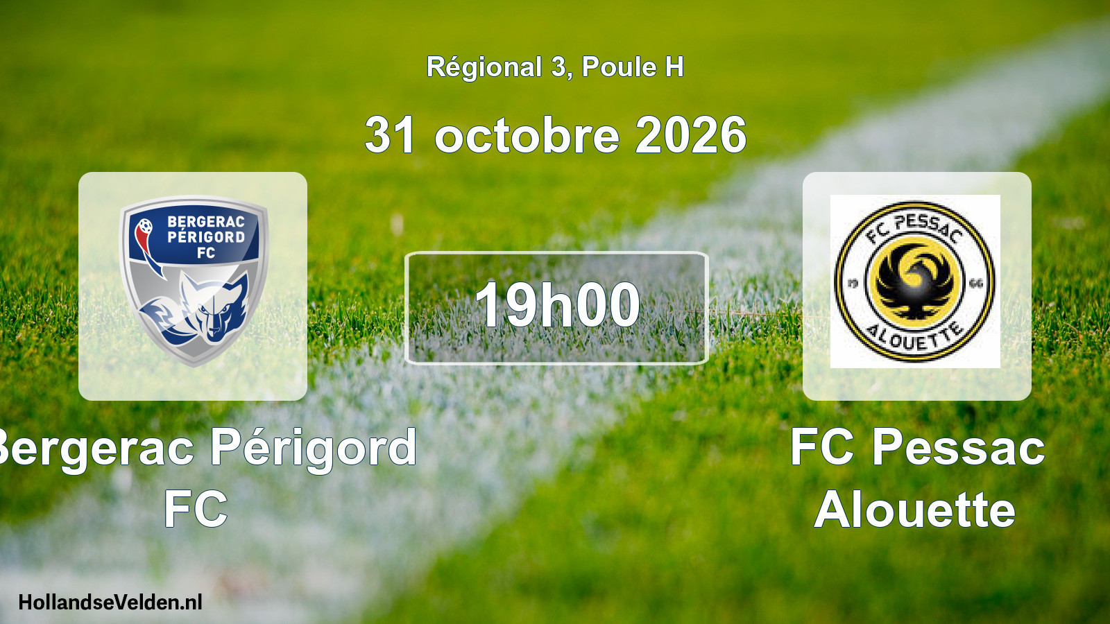 Scheduled Match: Bergerac Périgord FC - FC Pessac Alouette (31 October 2026)