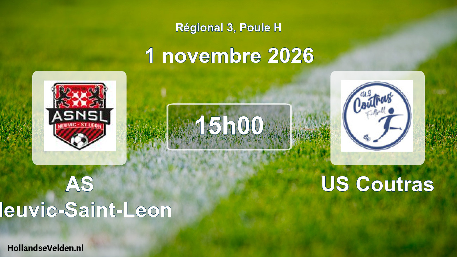 Scheduled Match: AS Neuvic-Saint-Leon - US Coutras (1 November 2026)