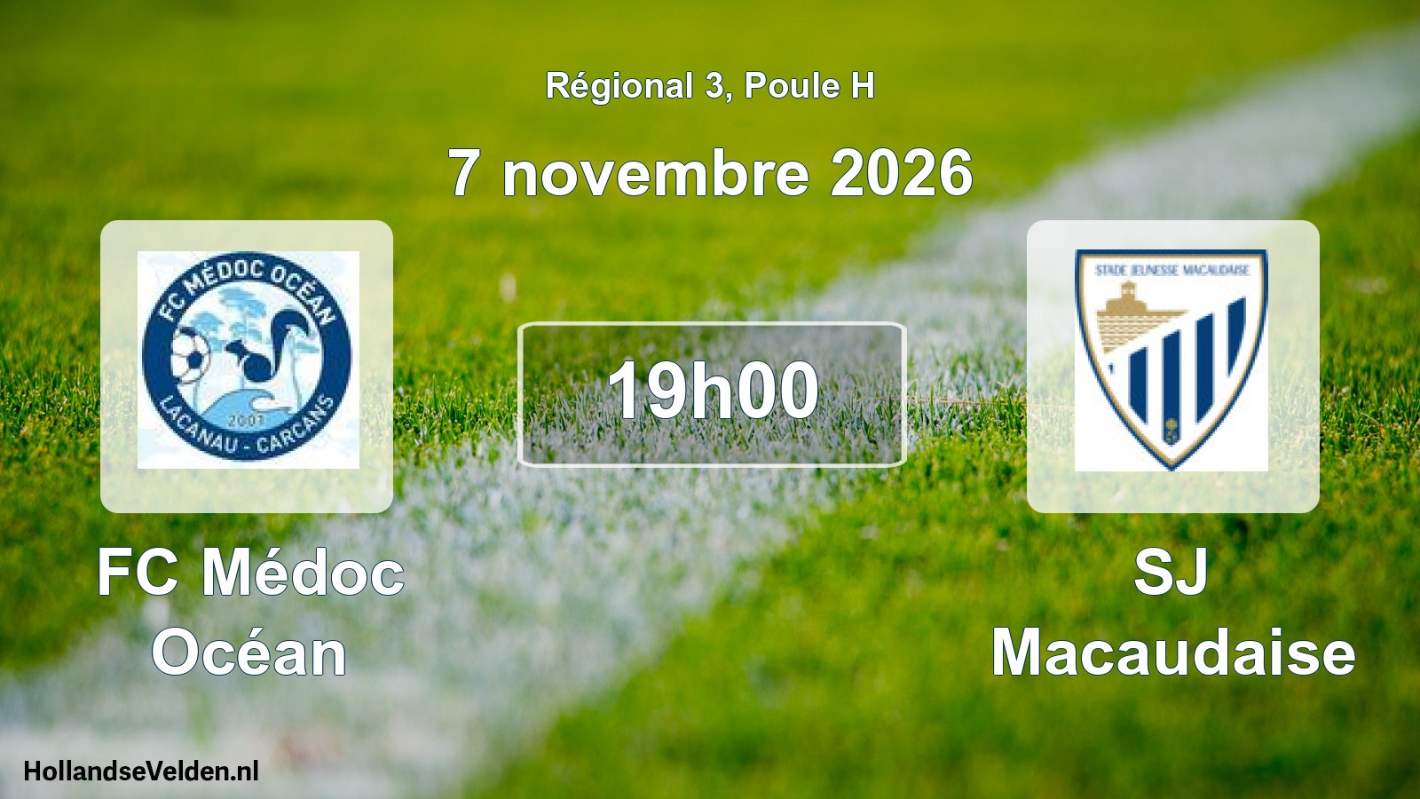 Scheduled Match: FC Médoc Océan - SJ Macaudaise (7 November 2026)