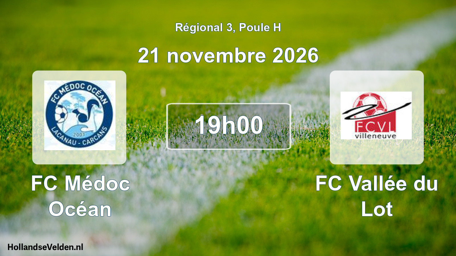 Scheduled Match: FC Médoc Océan - FC Vallée du Lot (21 November 2026)