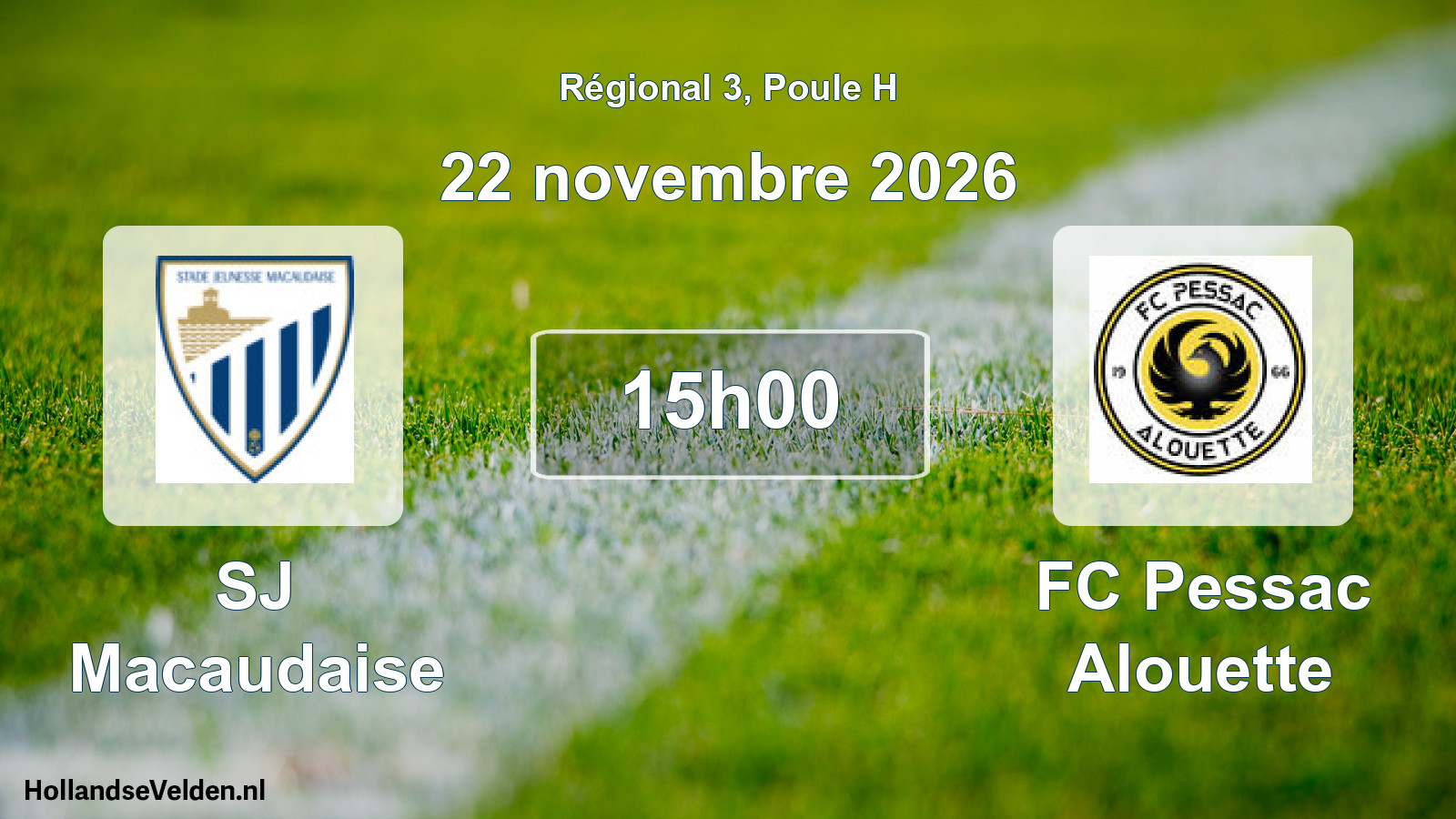 Scheduled Match: SJ Macaudaise - FC Pessac Alouette (22 November 2026)