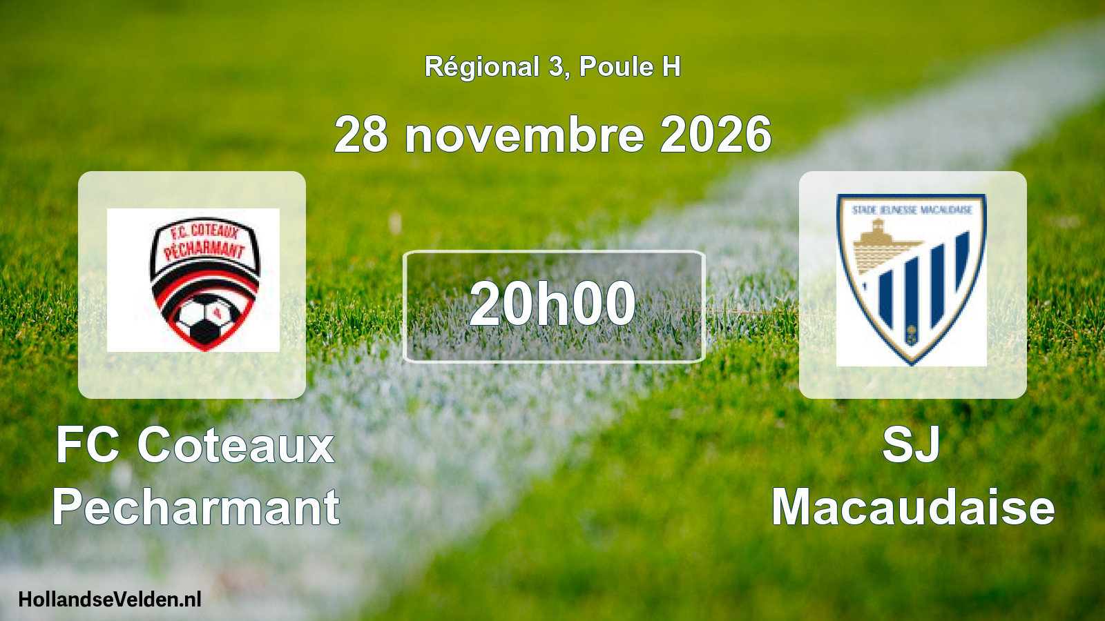 Scheduled Match: FC Coteaux Pecharmant - SJ Macaudaise (28 November 2026)