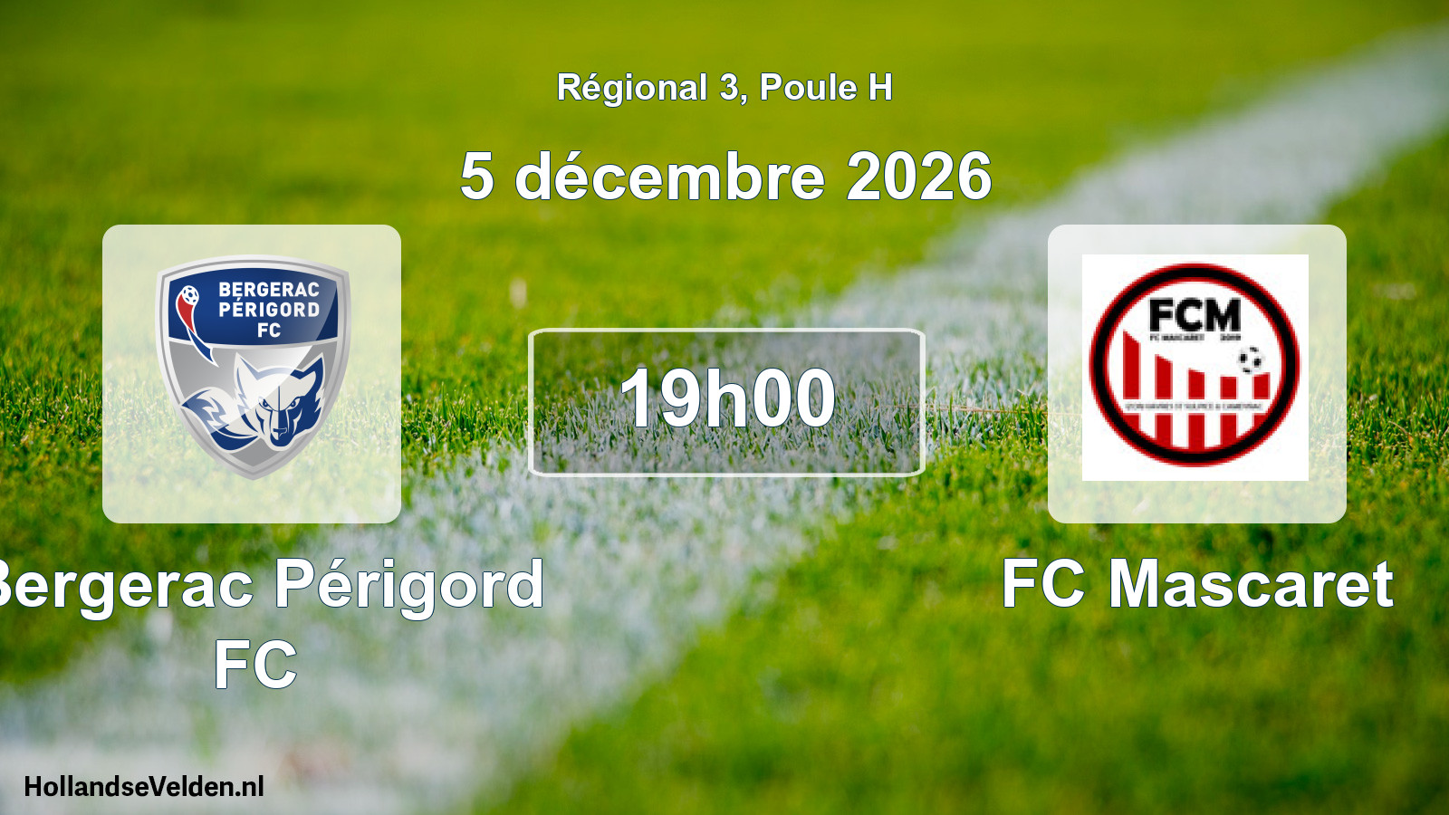 Scheduled Match: Bergerac Périgord FC - FC Mascaret (5 December 2026)