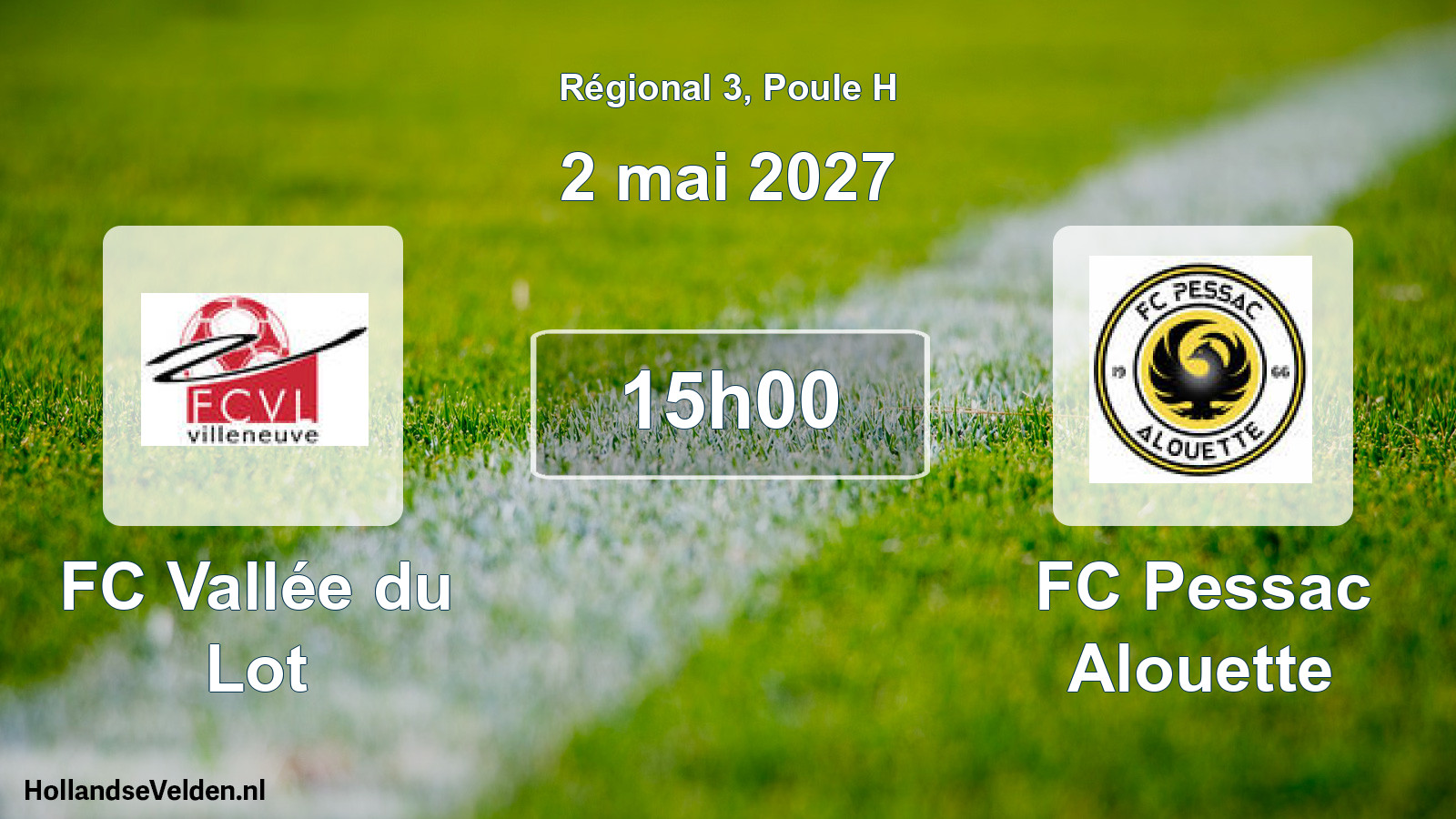 Scheduled Match: FC Vallée du Lot - FC Pessac Alouette (2 May 2027)