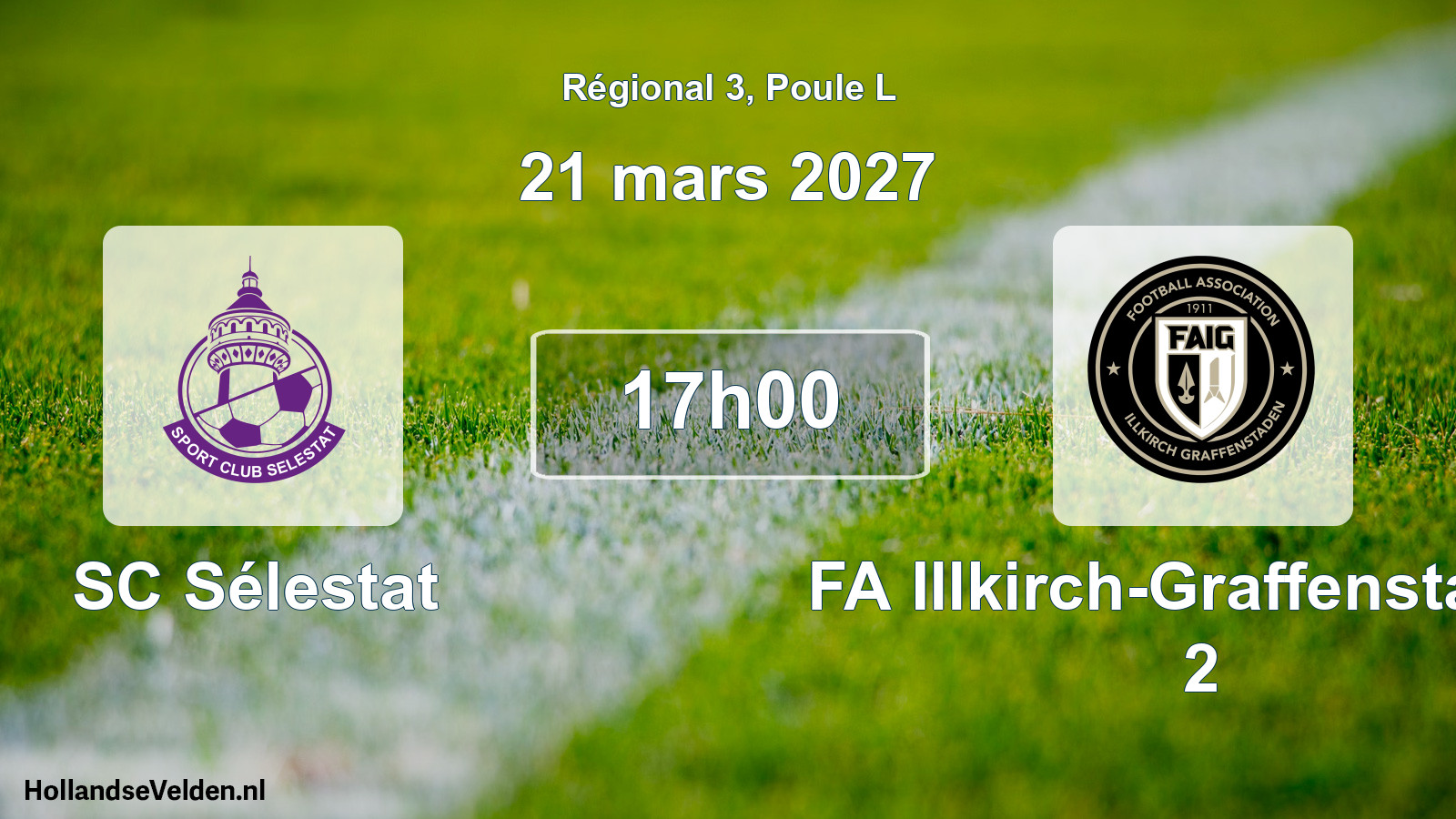 Geplande wedstrijd: SC Sélestat - FA Illkirch-Graffenstaden 2 (21 maart 2027)