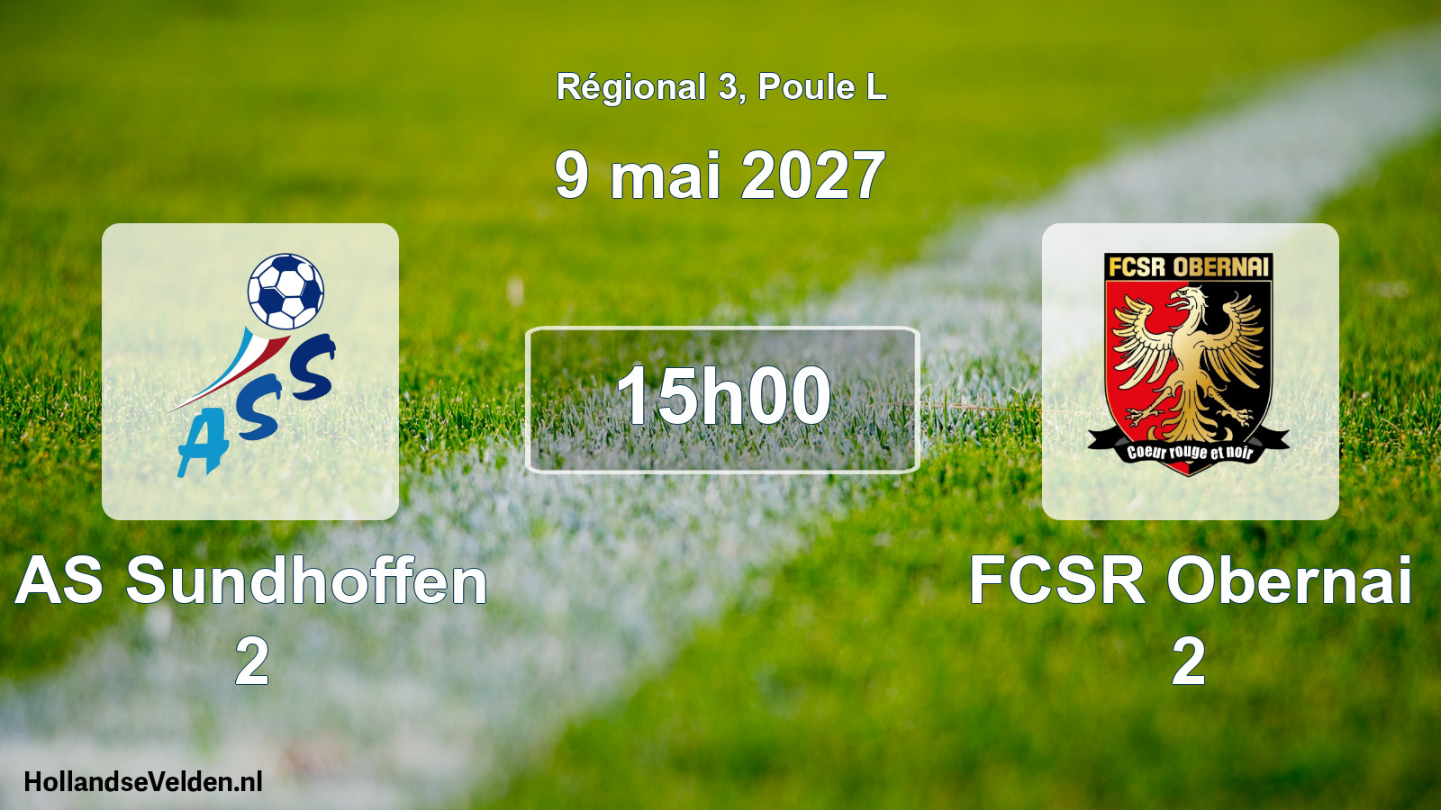 Match programmé: AS Sundhoffen 2 - FCSR Obernai 2 (9 mai 2027)