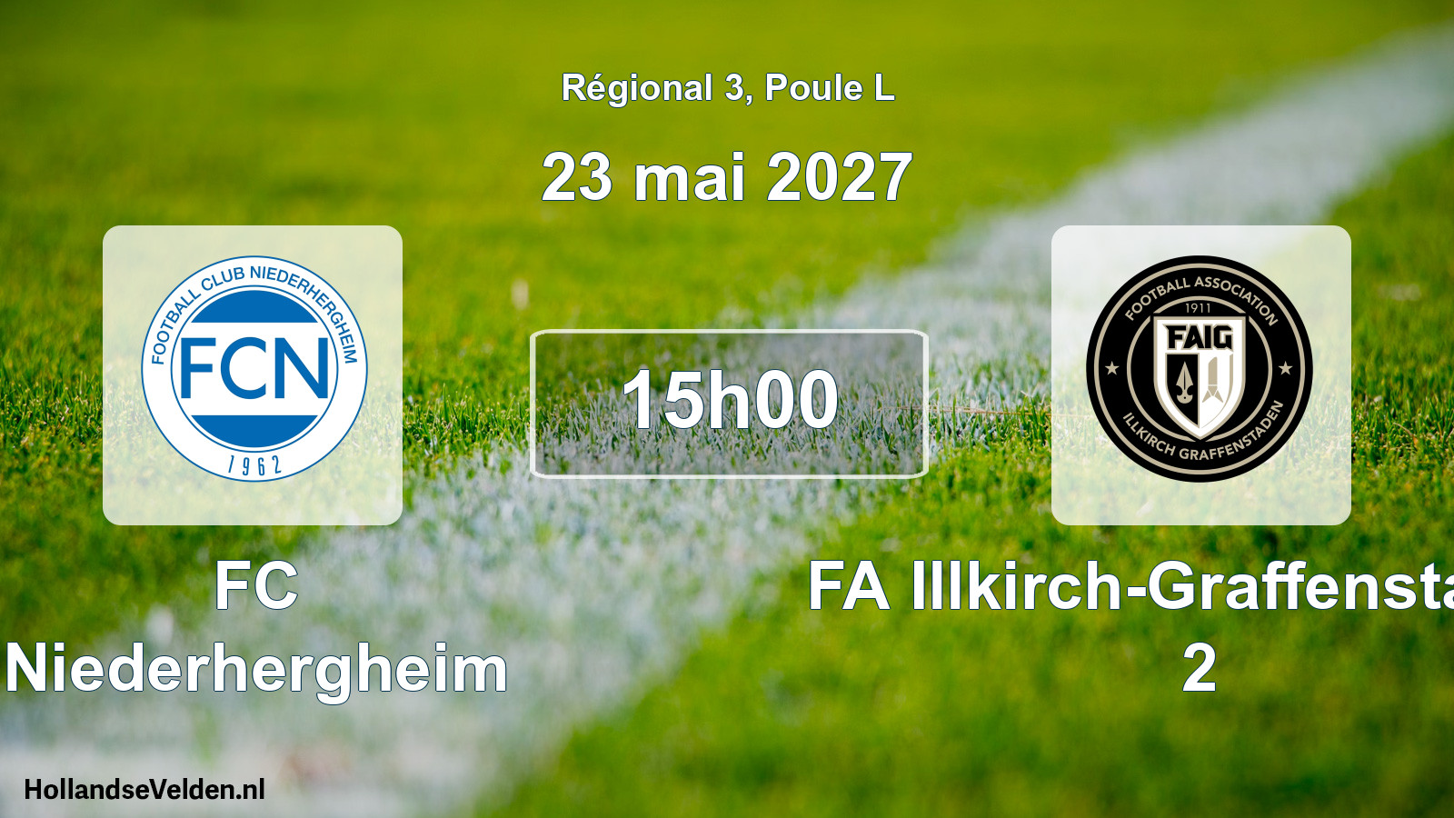 Match programmé: FC Niederhergheim - FA Illkirch-Graffenstaden 2 (23 mai 2027)