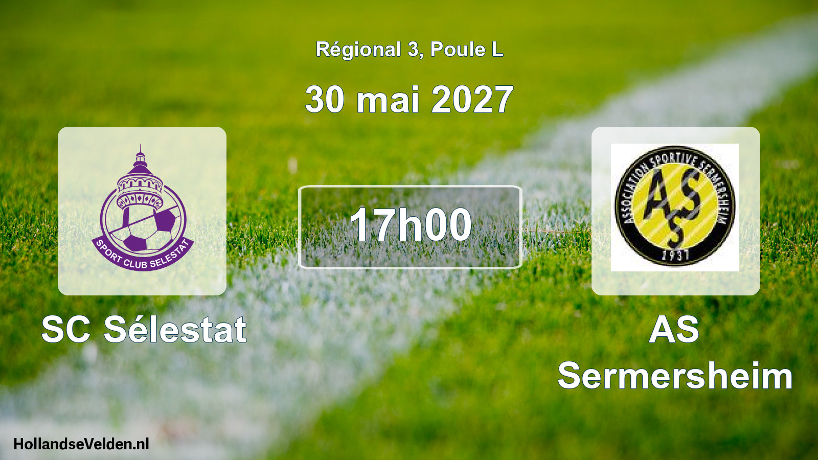 Match programmé: SC Sélestat - AS Sermersheim (30 mai 2027)