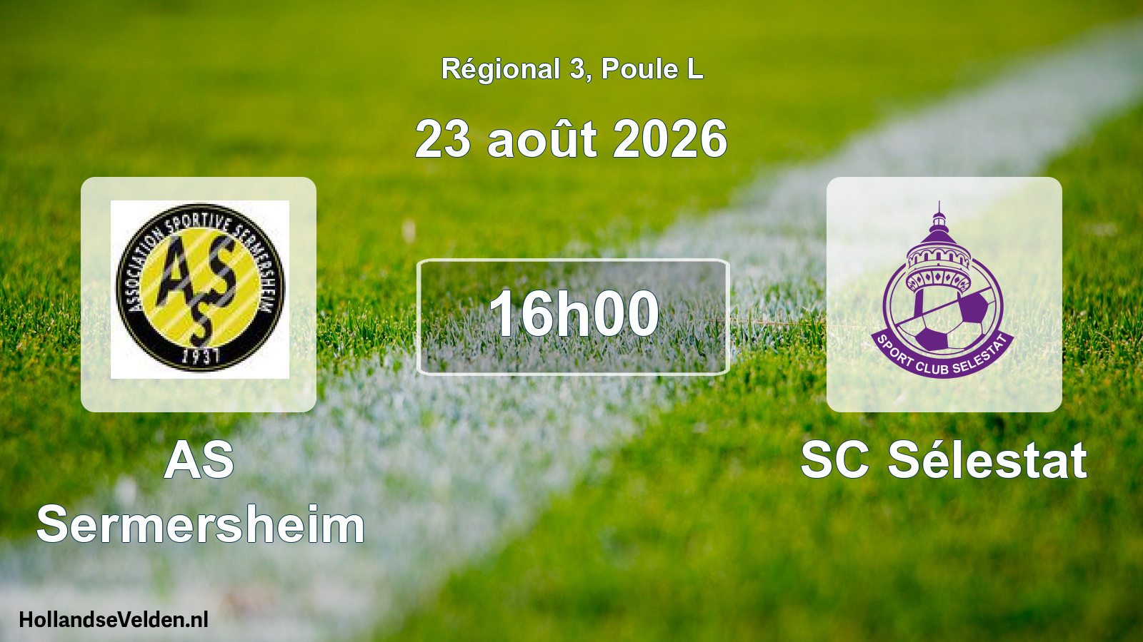 Scheduled Match: AS Sermersheim - SC Sélestat (23 August 2026)