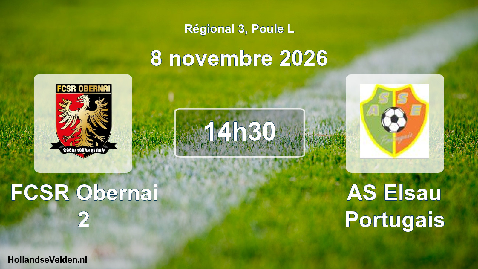 Scheduled Match: FCSR Obernai 2 - AS Elsau Portugais (8 November 2026)