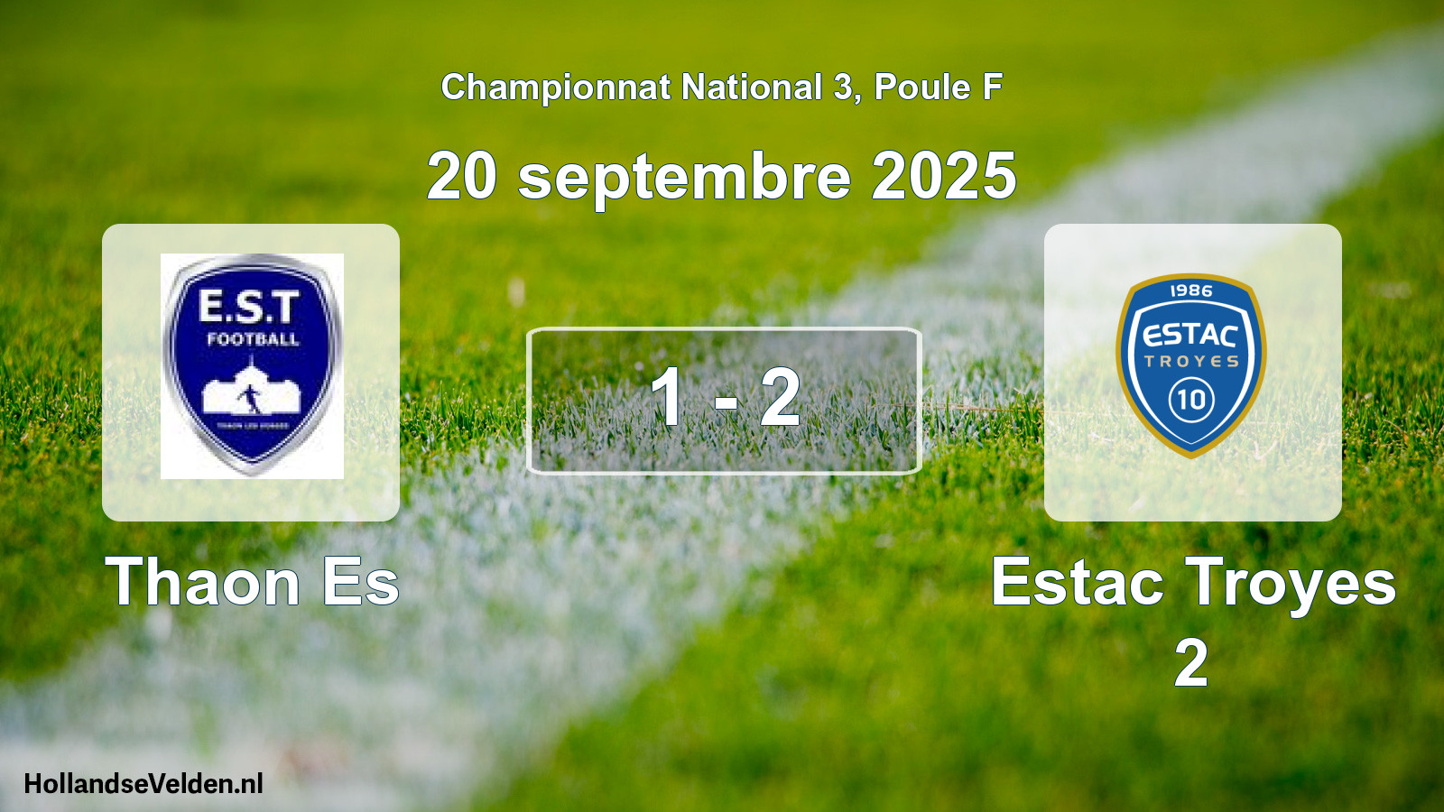 Gespeelde wedstrijd: Thaon Es - Estac Troyes 2 1 - 2 (20 septembre 2025)