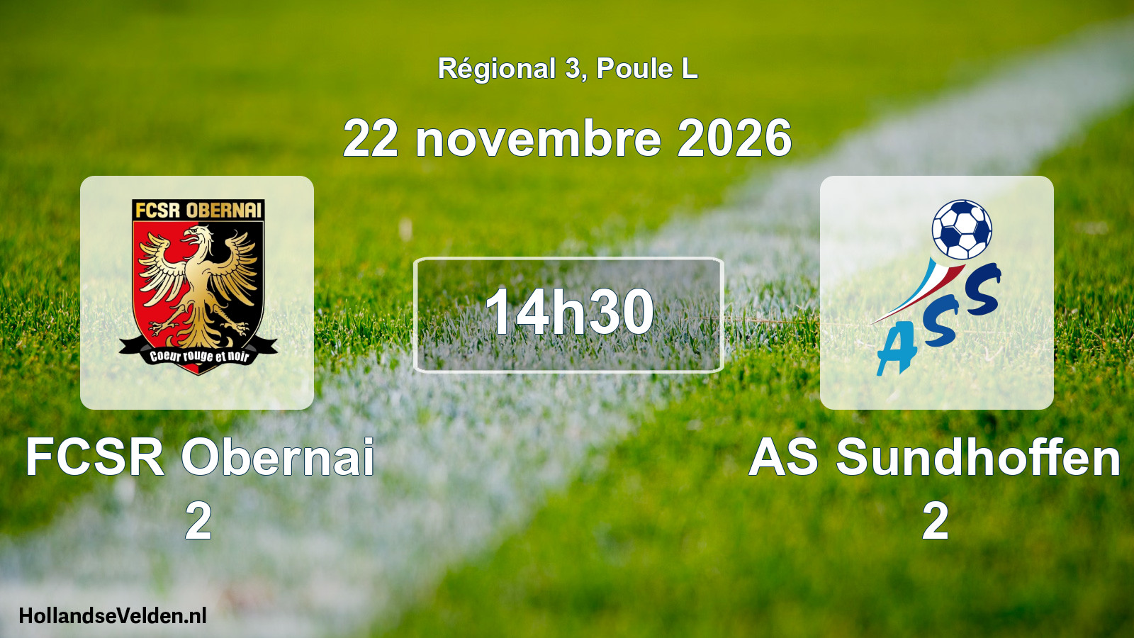 Scheduled Match: FCSR Obernai 2 - AS Sundhoffen 2 (22 November 2026)