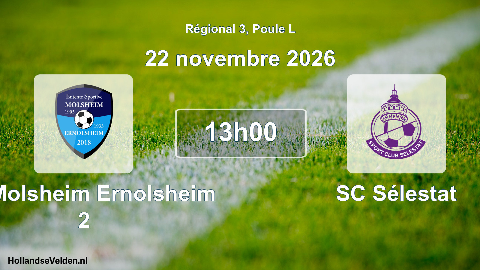 Scheduled Match: ES Molsheim Ernolsheim 2 - SC Sélestat (22 November 2026)