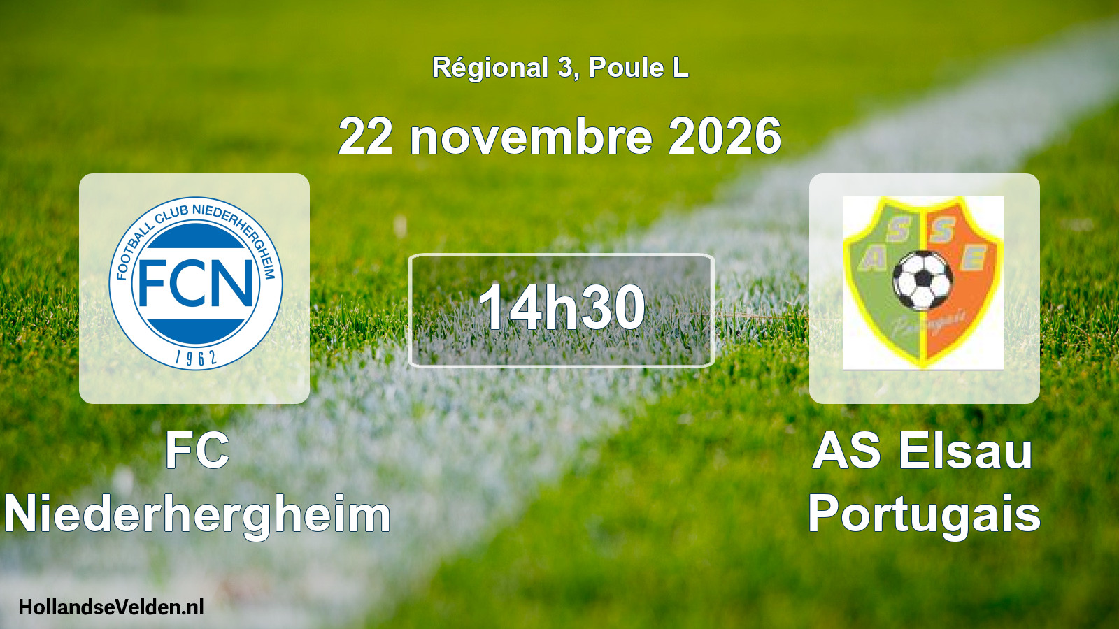 Scheduled Match: FC Niederhergheim - AS Elsau Portugais (22 November 2026)