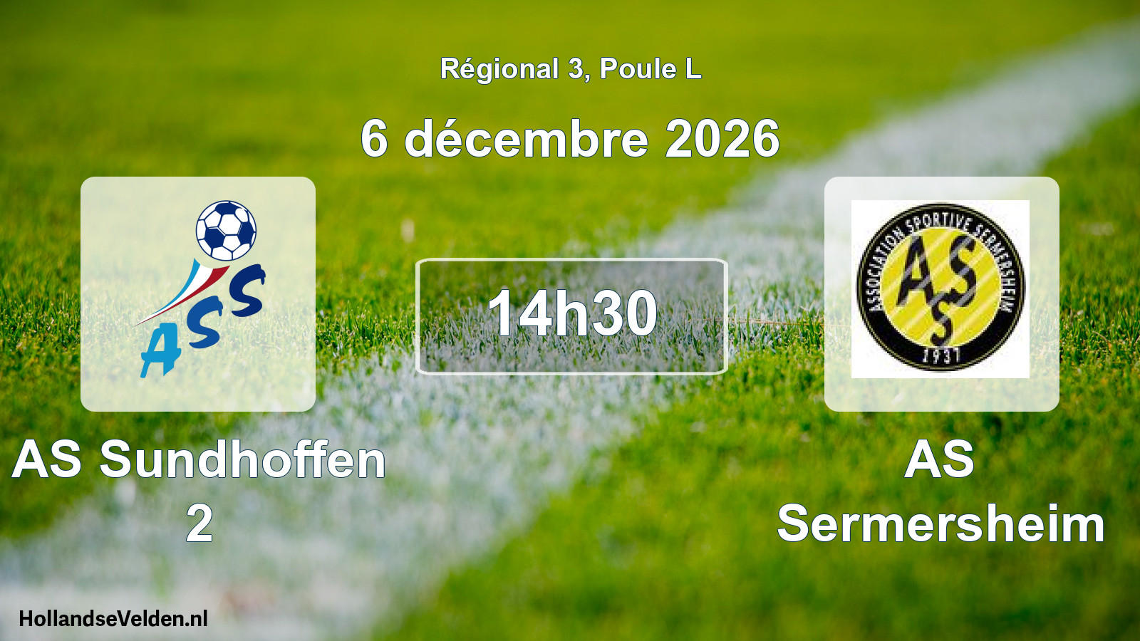 Scheduled Match: AS Sundhoffen 2 - AS Sermersheim (6 December 2026)