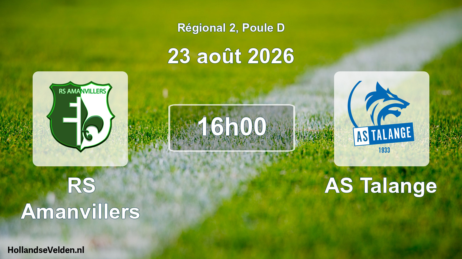Scheduled Match: RS Amanvillers - AS Talange (23 August 2026)