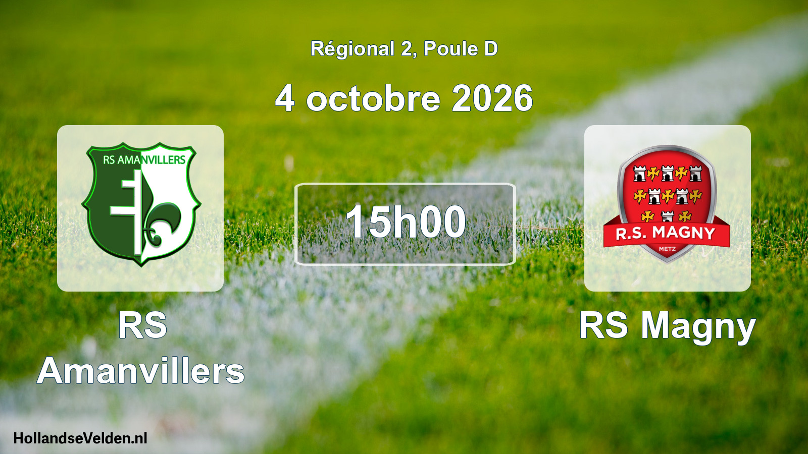 Geplande wedstrijd: RS Amanvillers - RS Magny (4 oktober 2026)