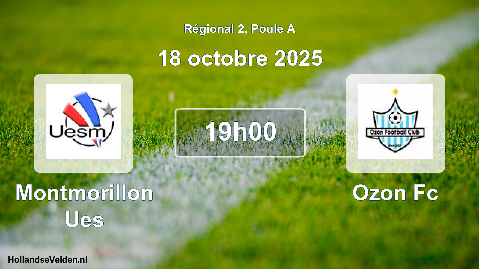 Geplande wedstrijd: Montmorillon Ues - Ozon Fc (18 oktober 2025)
